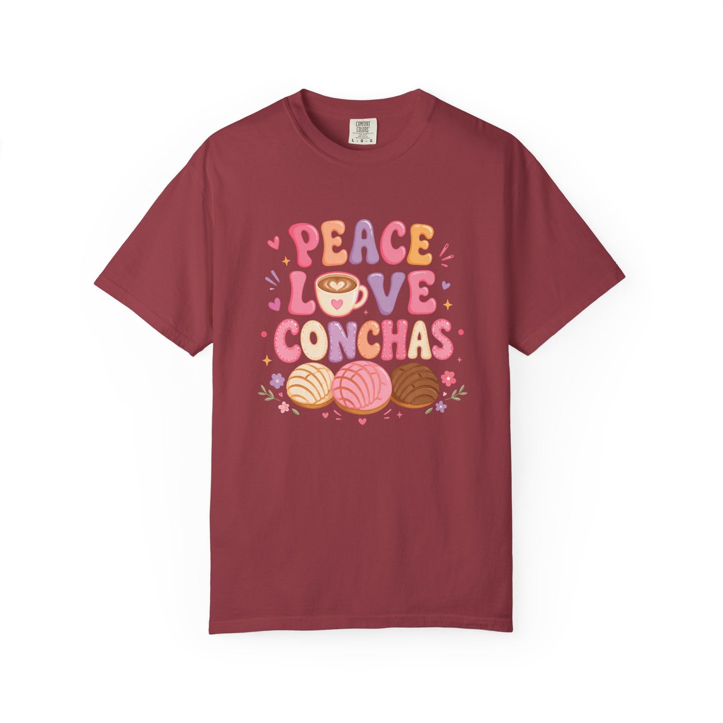 Peace Love Conchas T-Shirt — Cute Pan Dulce Tee