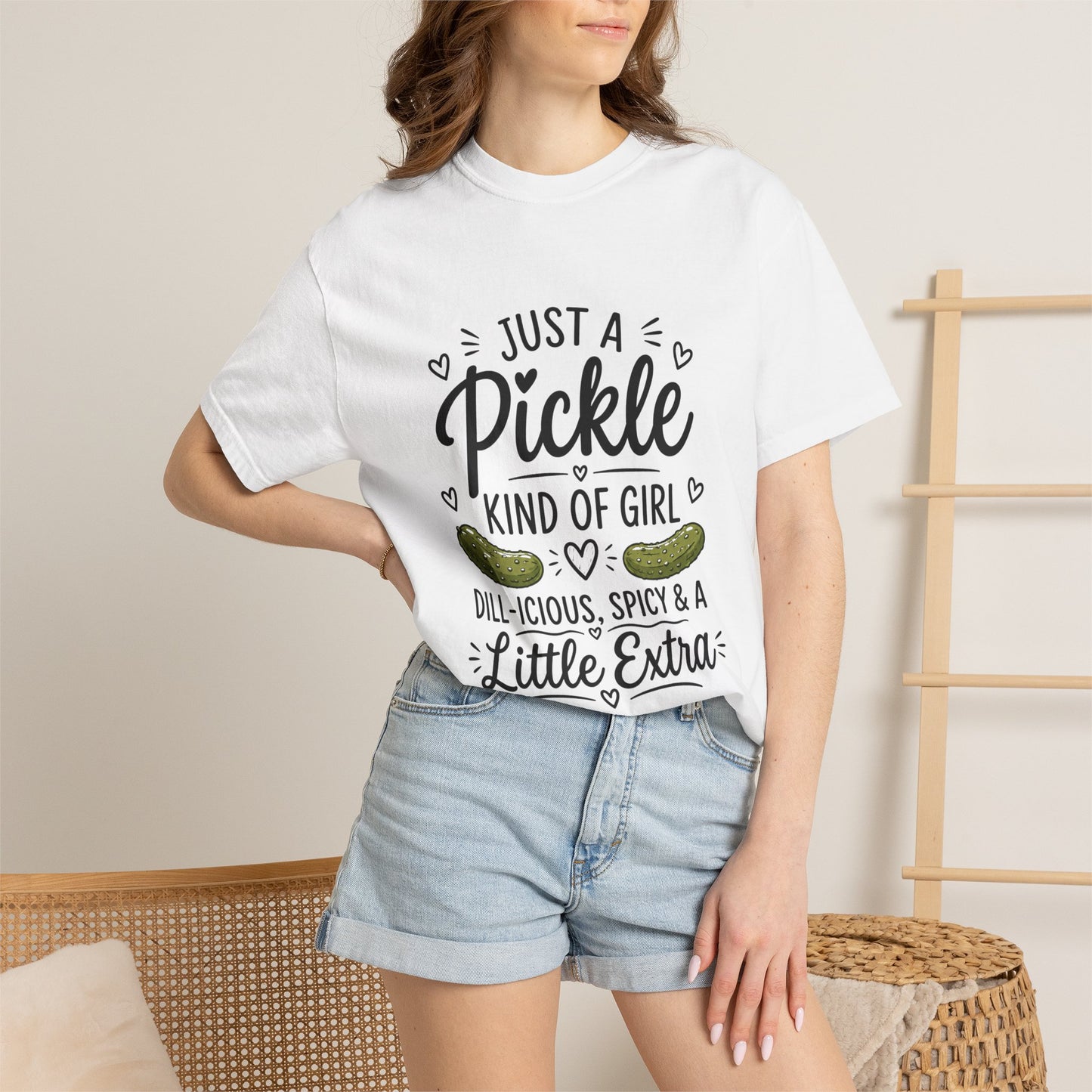 Pickle Lover T-Shirt — "Just a Pickle Kind of Girl" Funny Foodie Tee