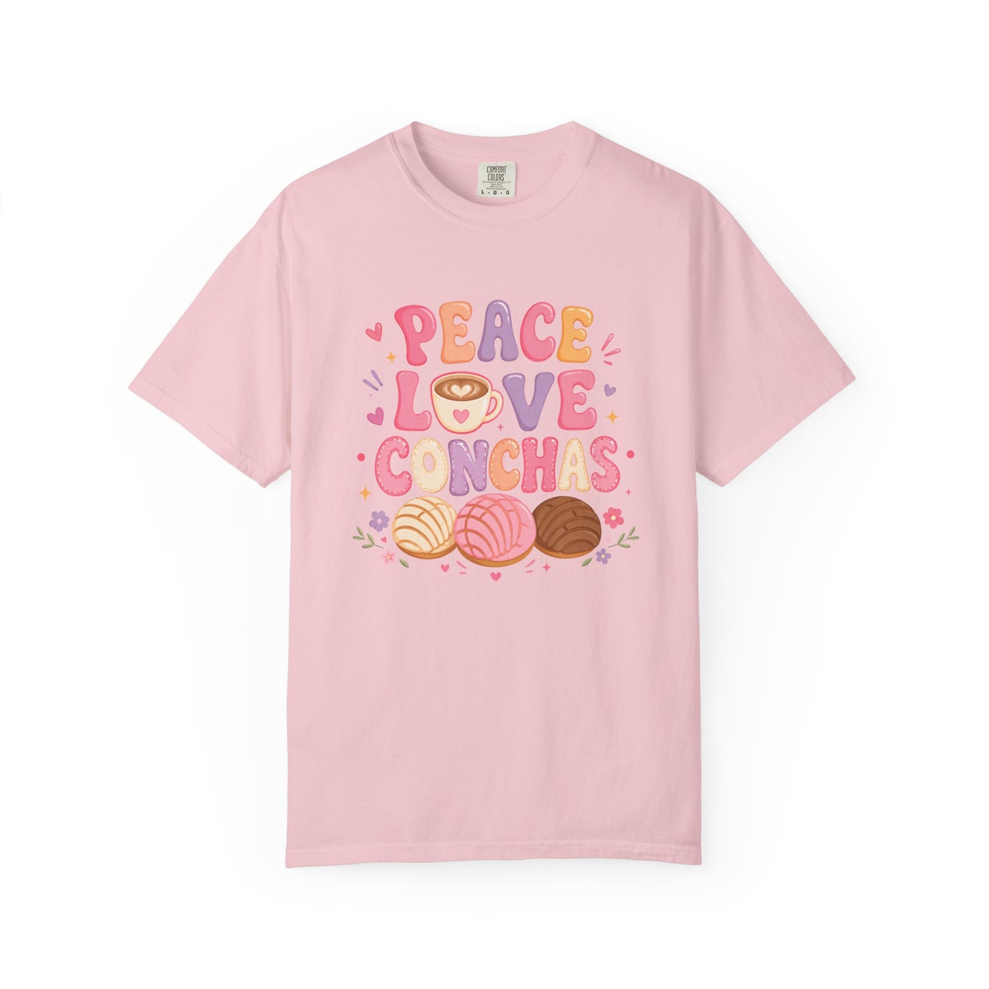 Peace Love Conchas T-Shirt — Cute Pan Dulce Tee